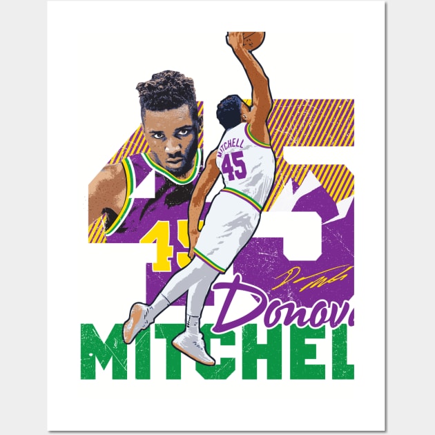 Donovan Mitchell Tee T-shirt Wall Art by goderslim